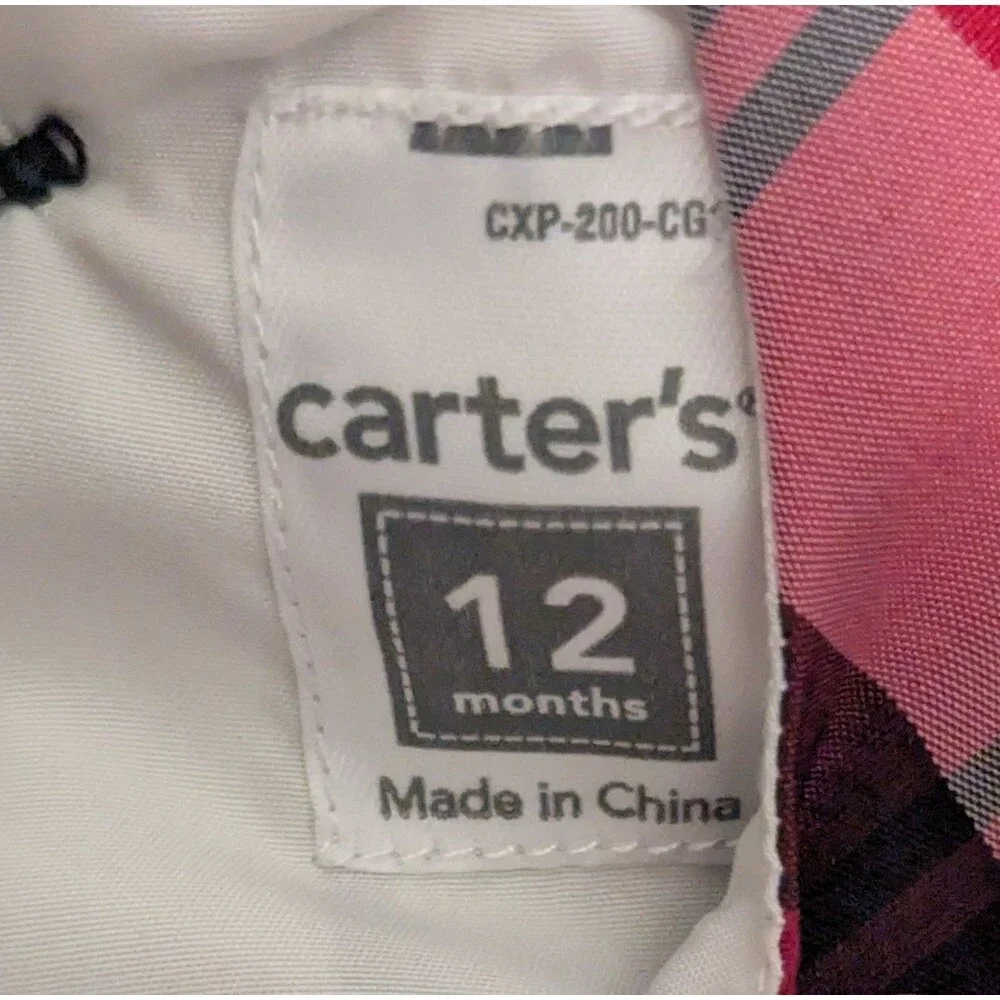 Carter's Holiday Plaid Dress Size 12 Months